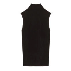 Sunspel Womens Mulberry Silk Rib Vest Jumper Black(Sunspel Womens Mulberry Silk Rib Vest Jumper Black)