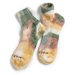 Rototo Tie-Dye Sock Green / Gold / Brown(Rototo Tie Dye Sock Green Gold Brown)