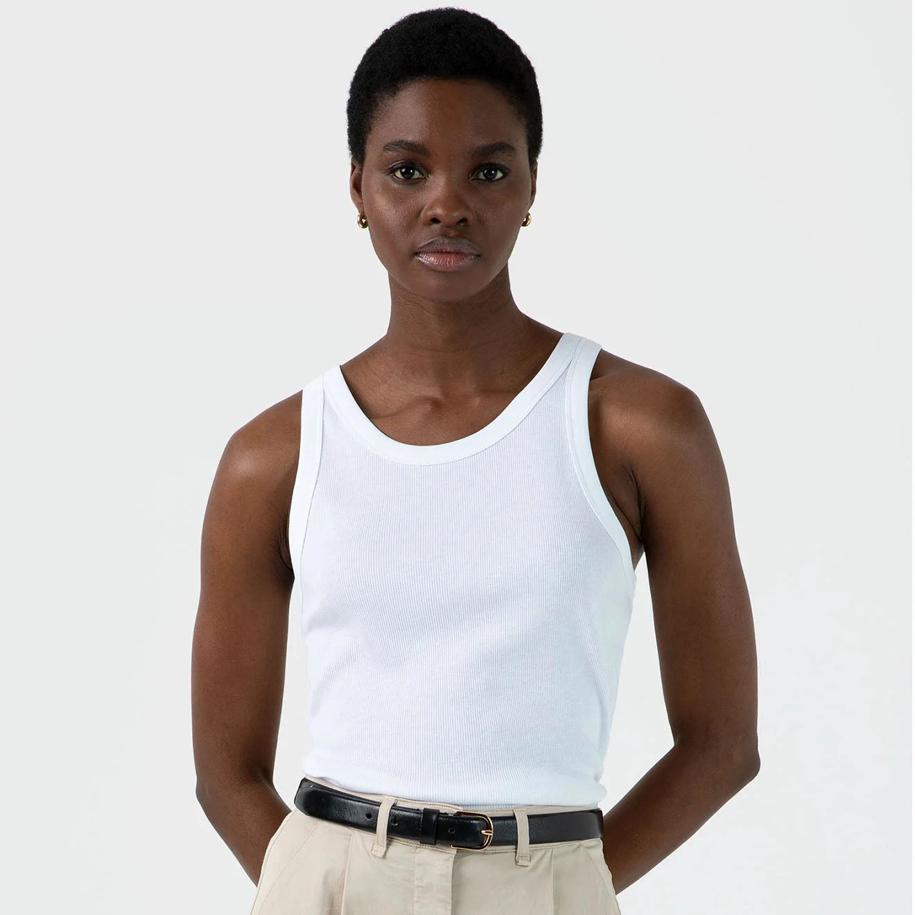 Sunspel Womens Ribbed Tank Top White(Sunspel Womens Ribbed Tank Top White) 4 Sunspel Womens Ribbed Tank Top White(Sunspel Womens Ribbed Tank Top White) - Image 2