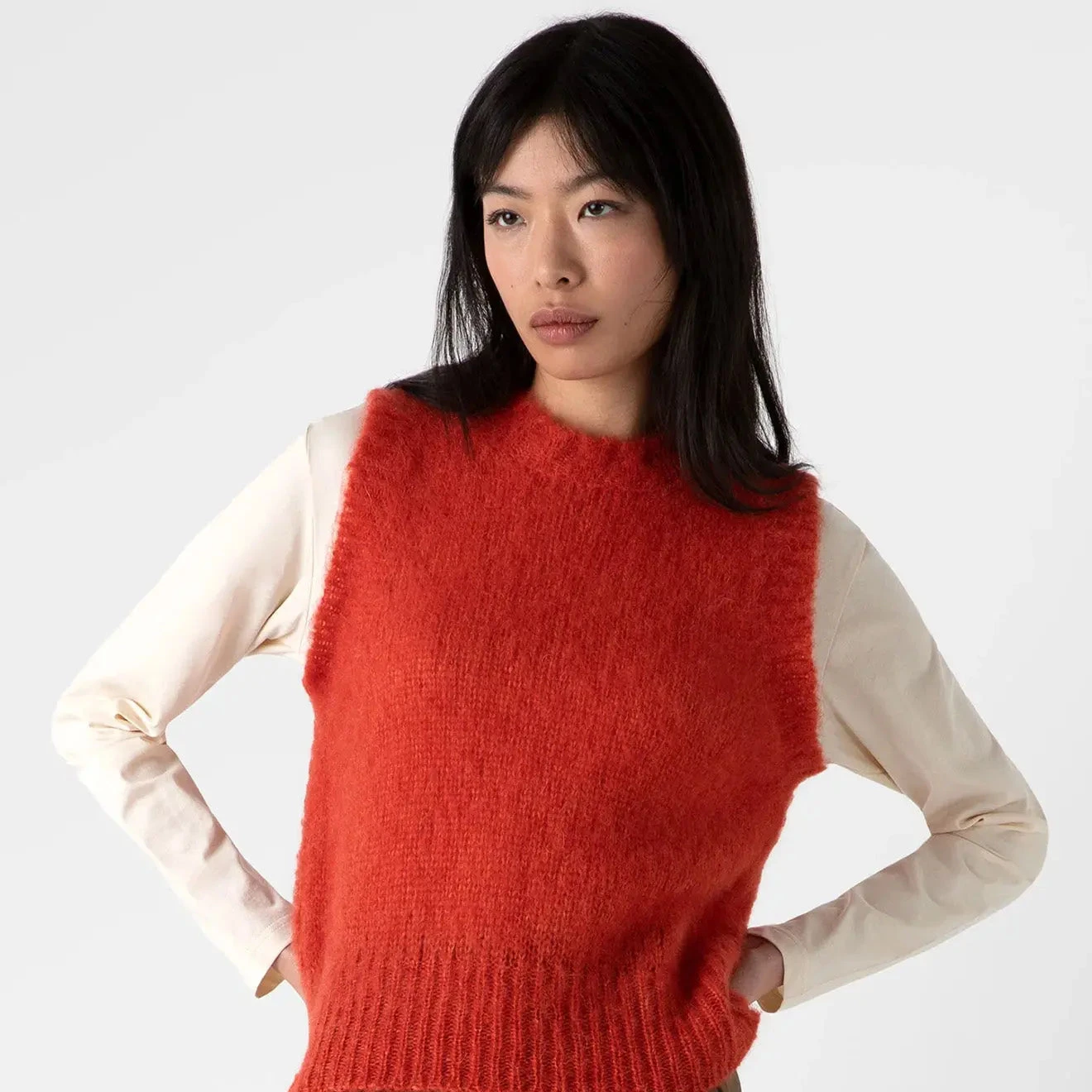 Sunspel Womens Mohair Silk Vest Magma(Sunspel Womens Mohair Silk Vest Magma) 5 Sunspel Womens Mohair Silk Vest Magma(Sunspel Womens Mohair Silk Vest Magma) - Image 3