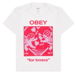 Obey Womens Obey For Lovers Tee White(Obey Womens Obey For Lovers Tee White)