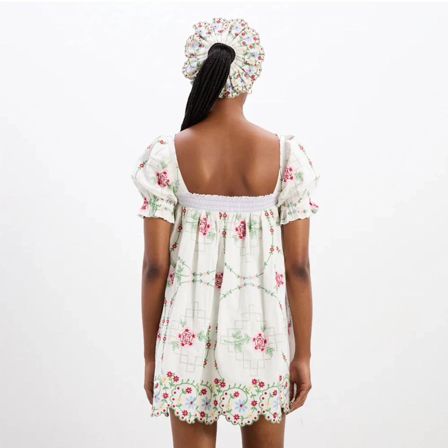 Damson Madder Lulu Mini Dress Rose Embroidery(Damson Madder Lulu Mini Dress Rose Embroidery) 7 Damson Madder Lulu Mini Dress Rose Embroidery(Damson Madder Lulu Mini Dress Rose Embroidery) - Image 5