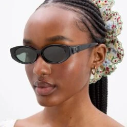 Damson Madder Catty Oval Sunglasses With Bow Detail Black(Damson Madder Catty Oval Sunglasses With Bow Detail Black) -Best Clothing Store 3DamsonMadderCattyOvalSunglassesWithBowDetailBlack