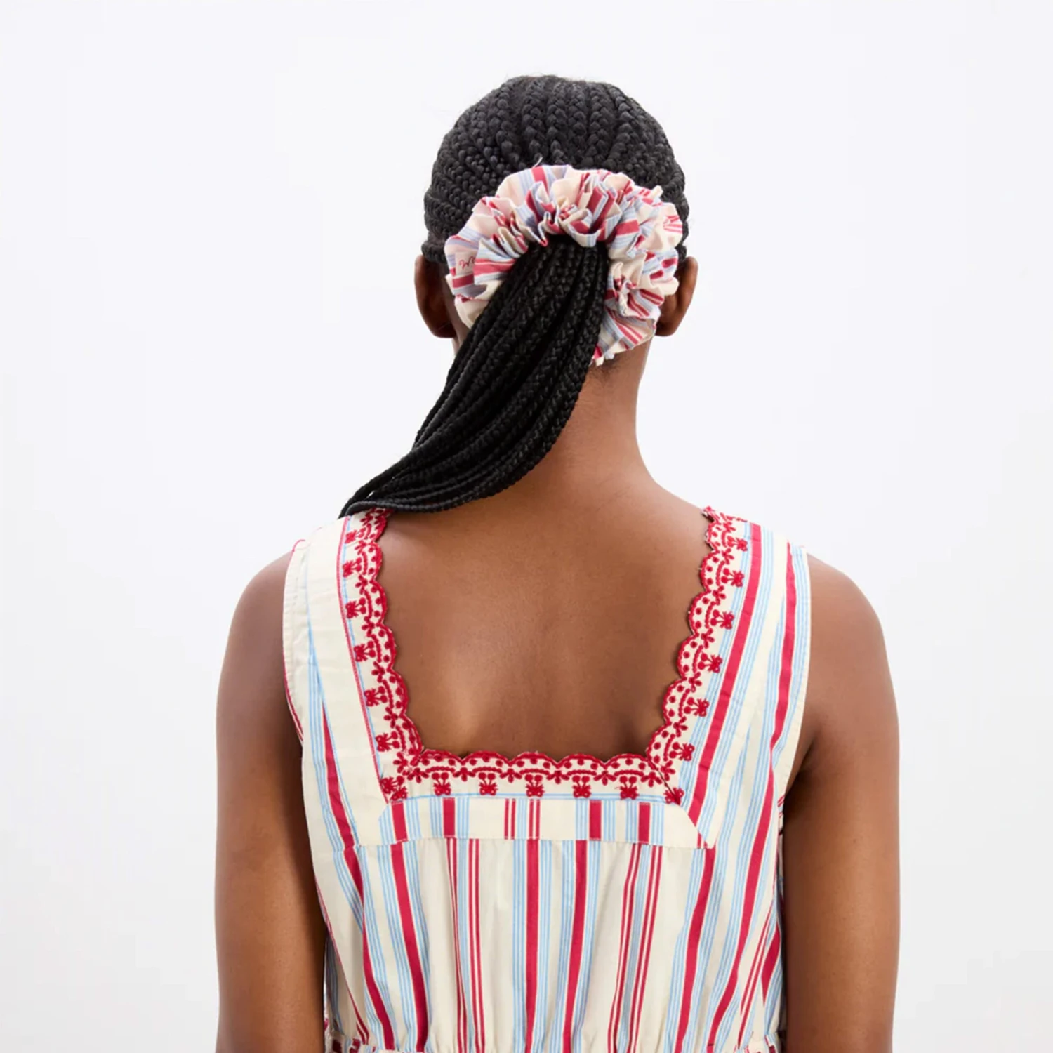 Damson Madder Garter Scrunchie Cherry Business Stripe(Damson Madder Garter Scrunchie Cherry Business Stripe) 5 Damson Madder Garter Scrunchie Cherry Business Stripe(Damson Madder Garter Scrunchie Cherry Business Stripe) - Image 3