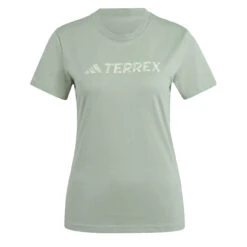 Adidas Terrex Womens Classic Logo T-Shirt Silver Green(Adidas Terrex Womens Classic Logo T Shirt Silver Green)