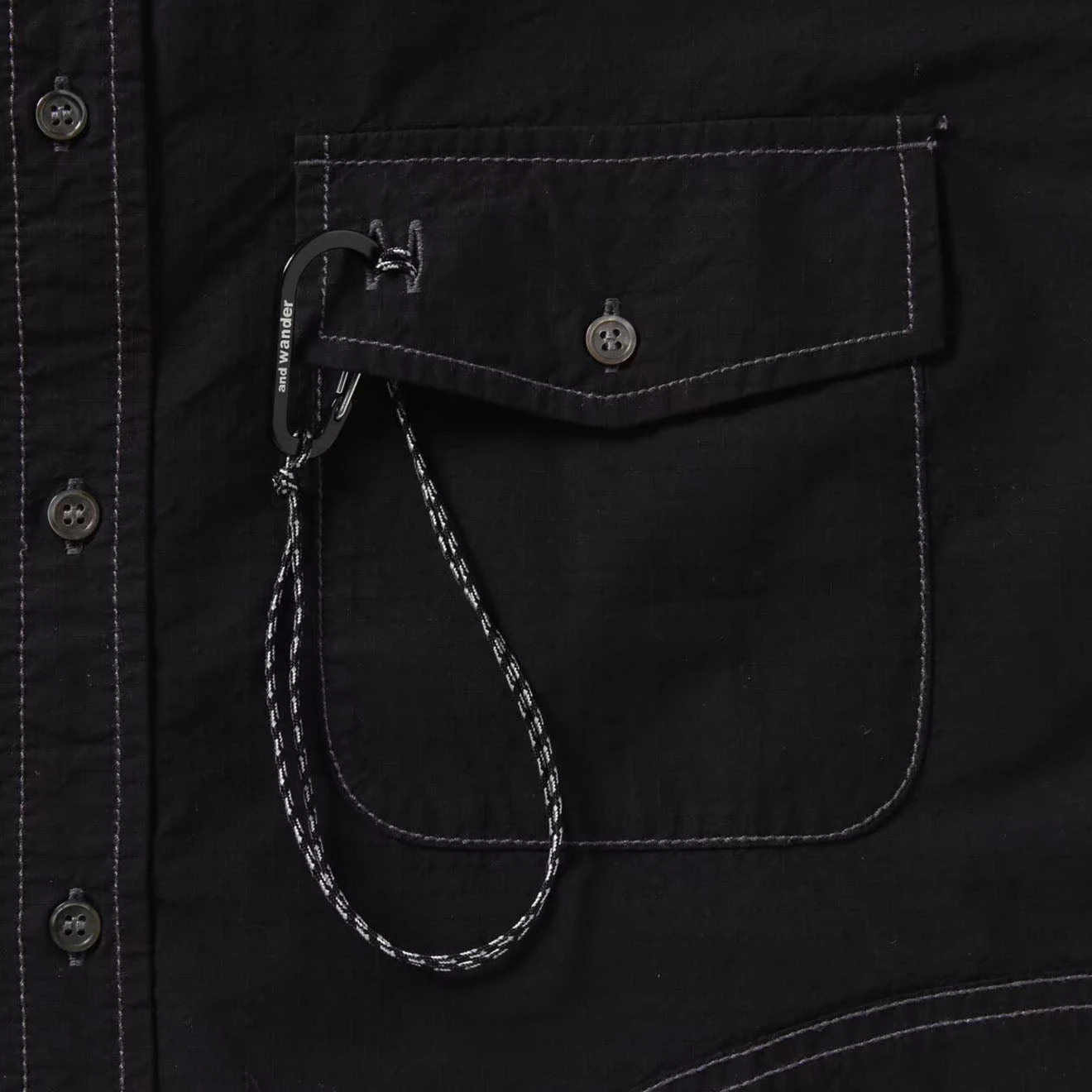 And Wander Womens C/N Rip S/S Shirt Black(And Wander Womens C N Rip S S Shirt Black) 5 And Wander Womens C/N Rip S/S Shirt Black(And Wander Womens C N Rip S S Shirt Black) - Image 3