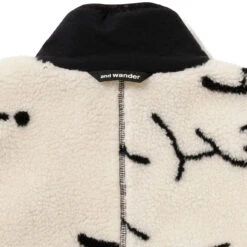 And Wander Womens Daijiro Ohara Map Key Boa Jacket Off White(And Wander Womens Daijiro Ohara Map Key Boa Jacket Off White) -Best Clothing Store AndWanderWomensDaijiroOharaMapKeyBoaJacketOffWhite 2