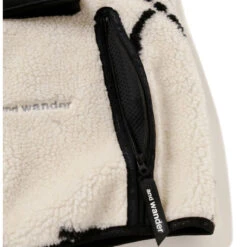 And Wander Womens Daijiro Ohara Map Key Boa Jacket Off White(And Wander Womens Daijiro Ohara Map Key Boa Jacket Off White) -Best Clothing Store AndWanderWomensDaijiroOharaMapKeyBoaJacketOffWhite 3