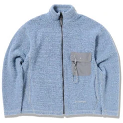 And Wander Womens Re Wool Jq Stand Zip Light Blue(And Wander Womens Re Wool Jq Stand Zip Light Blue)