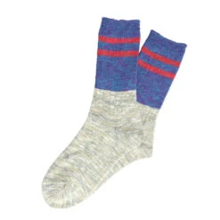 Anonymous Ism Slub Stripes Sock Crew Indigo(Anonymous Ism Slub Stripes Sock Crew Indigo)