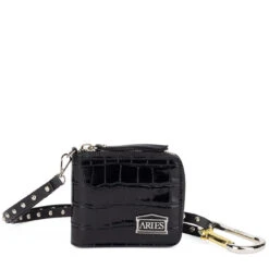 Aries Croc Studded Bobby Wallet Black(Aries Croc Studded Bobby Wallet Black) 7 Aries Croc Studded Bobby Wallet Black(Aries Croc Studded Bobby Wallet Black) -Best Clothing Store AriesCrocStuddedBobbyWalletBlack3