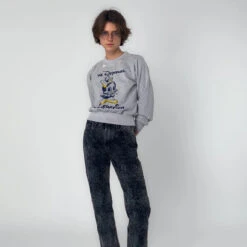 Aries Womens Destroyed Weedie Pie Raglan Sweat Light Grey Marl(Aries Womens Destroyed Weedie Pie Raglan Sweat Light Grey Marl) -Best Clothing Store AriesWomensDestroyedWeediePieRaglanSweatLightGreyMarl1