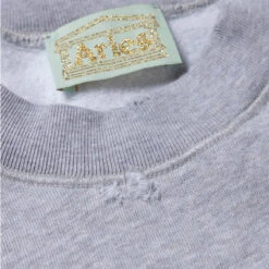 Aries Womens Destroyed Weedie Pie Raglan Sweat Light Grey Marl(Aries Womens Destroyed Weedie Pie Raglan Sweat Light Grey Marl) -Best Clothing Store AriesWomensDestroyedWeediePieRaglanSweatLightGreyMarl3