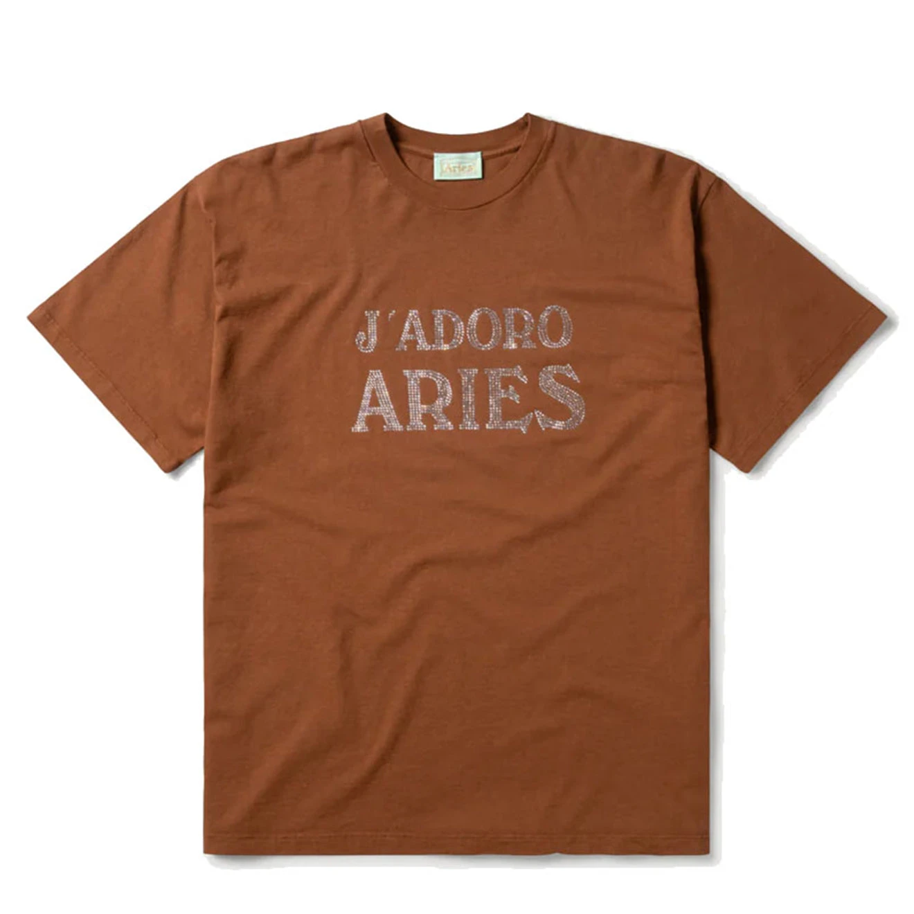 Aries Womens J'Adoro Aries Diamante SS Tee Baby Fit Brown(Aries Womens Jadoro Aries Diamante Ss Tee Baby Fit Brown) 3 Aries Womens J'Adoro Aries Diamante SS Tee Baby Fit Brown(Aries Womens Jadoro Aries Diamante Ss Tee Baby Fit Brown)