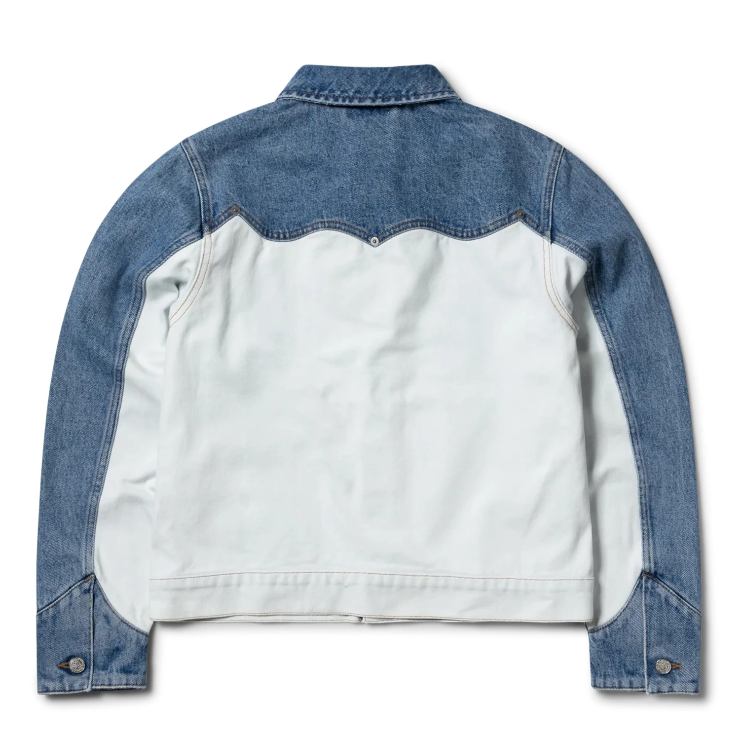 Aries Womens Patchwork Western Carpenter Jacket Blue / White(Aries Womens Patchwork Western Carpenter Jacket Blue White) - Image 2