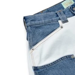 Aries Womens Patchwork Western Carpenter Jeans Blue / White(Aries Womens Patchwork Western Carpenter Jeans Blue White) -Best Clothing Store AriesWomensPatchworkWesternCarpenterJeansBlue White 0001 CF2A9721 1