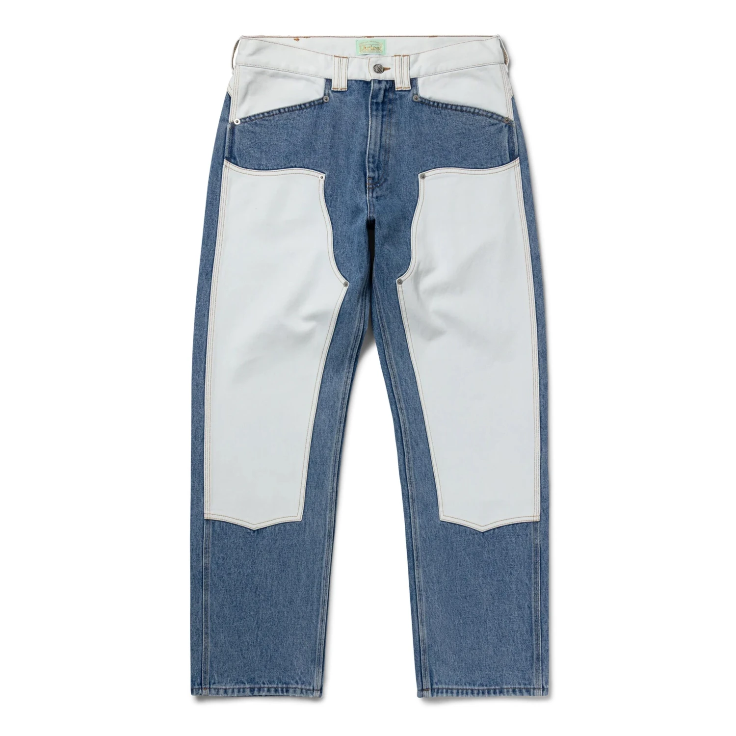 Aries Womens Patchwork Western Carpenter Jeans Blue / White(Aries Womens Patchwork Western Carpenter Jeans Blue White)