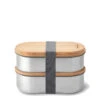 Black+Blum Black + Blum Stainless Steel Double Bento Box Almond/Grey(Black Blum Stainless Steel Double Bento Box Almond Grey)