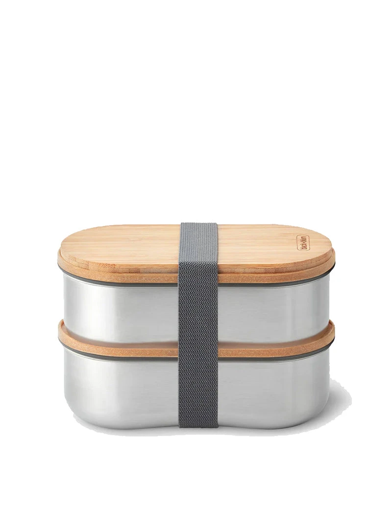 Black+Blum Black + Blum Stainless Steel Double Bento Box Almond/Grey(Black Blum Stainless Steel Double Bento Box Almond Grey) 3 Black+Blum Black + Blum Stainless Steel Double Bento Box Almond/Grey(Black Blum Stainless Steel Double Bento Box Almond Grey)