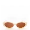 Damson Madder Catty Oval Sunglasses With Bow Detail Bone(Damson Madder Catty Oval Sunglasses With Bow Detail Bone)