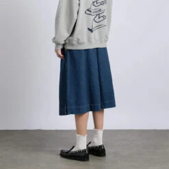 Damson Madder Hollis Midi Skirt Dallas Wash(Damson Madder Hollis Midi Skirt Dallas Wash) -Best Clothing Store DamsonMadderHollisMidiSkirtDallasWash1