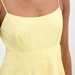 Damson Madder Iris Mini Dress Butter Broderie(Damson Madder Iris Mini Dress Butter Broderie) -Best Clothing Store DamsonMadderIrisMiniDressButterBroderie