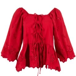 Damson Madder Lana Blouse Red Broderie(Damson Madder Lana Blouse Red Broderie)