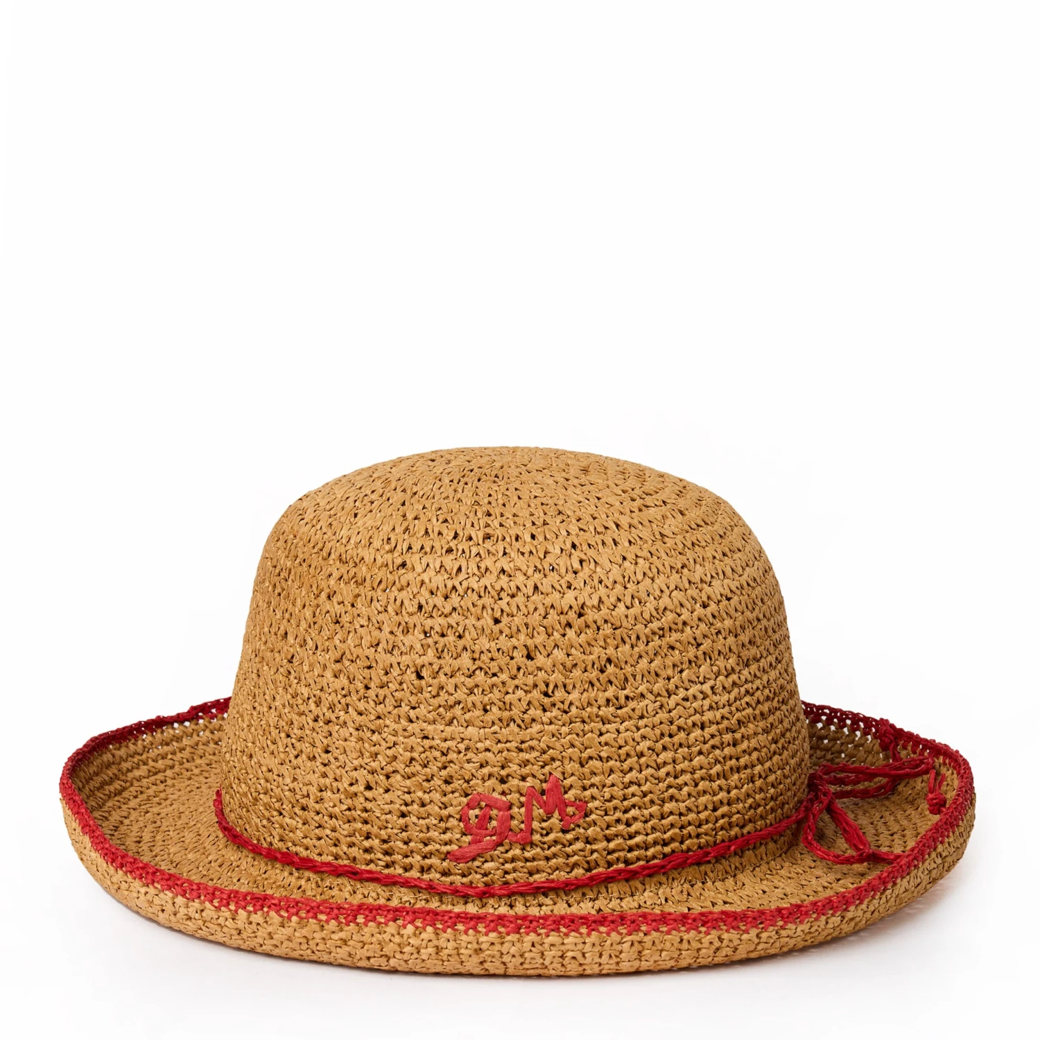 Damson Madder Roll Back Raffia Hat With Red Bow Detail Brown(Damson Madder Roll Back Raffia Hat With Red Bow Detail Brown) 3 Damson Madder Roll Back Raffia Hat With Red Bow Detail Brown(Damson Madder Roll Back Raffia Hat With Red Bow Detail Brown)