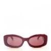 Damson Madder Rounded Square Sunglasses With Charm Detail Red(Damson Madder Rounded Square Sunglasses With Charm Detail Red)