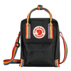 Fjallraven Kanken Rainbow Sling Black-Rainbow Pattern(Fjallraven Kanken Rainbow Sling Black Rainbow Pattern)