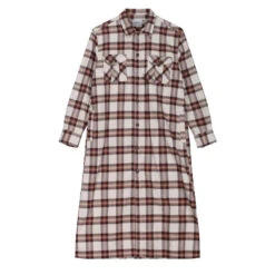 Gramicci Flannel Shirt Dress Beige(Gramicci Flannel Shirt Dress Beige)