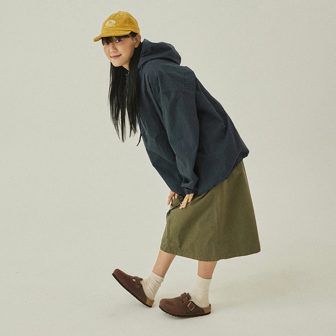 Kappy Button Hoodie Anorak Deep Navy(Kappy Button Hoodie Anorak Deep Navy) 5 Kappy Button Hoodie Anorak Deep Navy(Kappy Button Hoodie Anorak Deep Navy) - Image 3