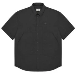 Kappy Cotton Snap Half Shirt Charcoal(Kappy Cotton Snap Half Shirt Charcoal)