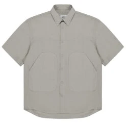 Kappy Cotton Snap Half Shirt Light Gray(Kappy Cotton Snap Half Shirt Light Gray)