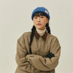 Kappy Padding Shirt Jacket Beige(Kappy Padding Shirt Jacket Beige) -Best Clothing Store KappyPaddingShirtJacketBeige3