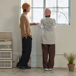 Kappy Two Tuck Wide Denim Pants Brown(Kappy Two Tuck Wide Denim Pants Brown) -Best Clothing Store KappyTwoTuckWideDenimPantsBrown2