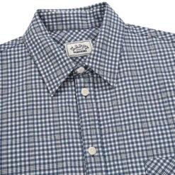 Kappy Vintage Check ShirtBlue(Kappy Vintage Check Shirt Blue) -Best Clothing Store KappyVintageCheckShirtBlue 2