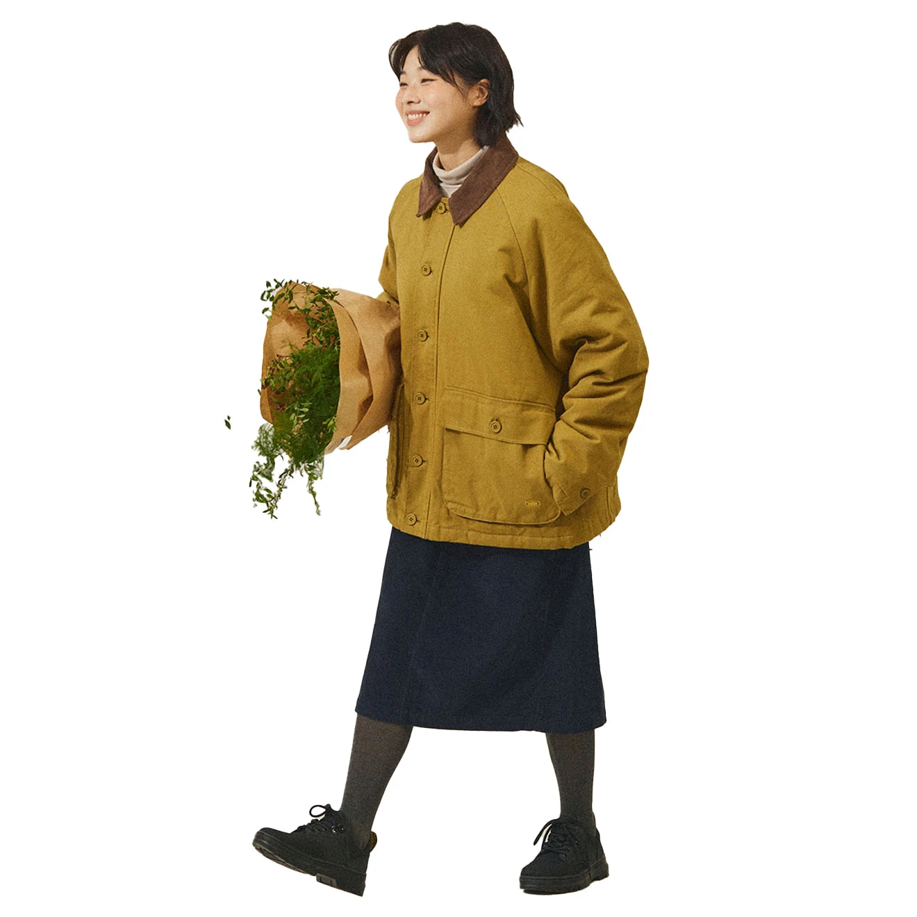 Kappy Womens Corduroy Fatigue Skirt Navy(Kappy Womens Corduroy Fatigue Skirt Navy) 4 Kappy Womens Corduroy Fatigue Skirt Navy(Kappy Womens Corduroy Fatigue Skirt Navy) - Image 2