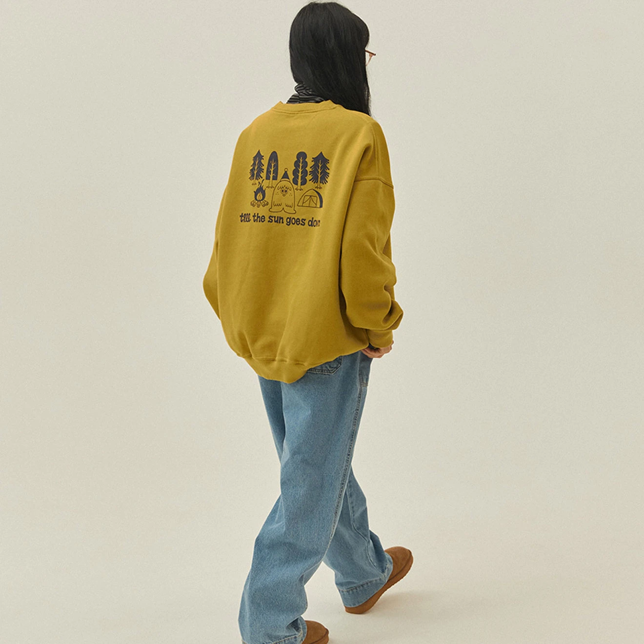 Kappy Yeti Fluff Sweat Shirt Mustard(Kappy Yeti Fluff Sweat Shirt Mustard) 6 Kappy Yeti Fluff Sweat Shirt Mustard(Kappy Yeti Fluff Sweat Shirt Mustard) - Image 4