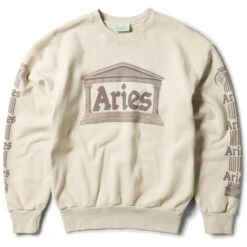 Aries Womens Ancient Column Sweat Beige(Aries Womens Ancient Column Sweat Beige)
