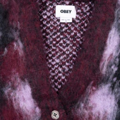 Obey Womens Amoeba Cardigan Berry Multi(Obey Womens Amoeba Cardigan Berry Multi) -Best Clothing Store ObeyWomensAmoebaCardiganBerryMulti1