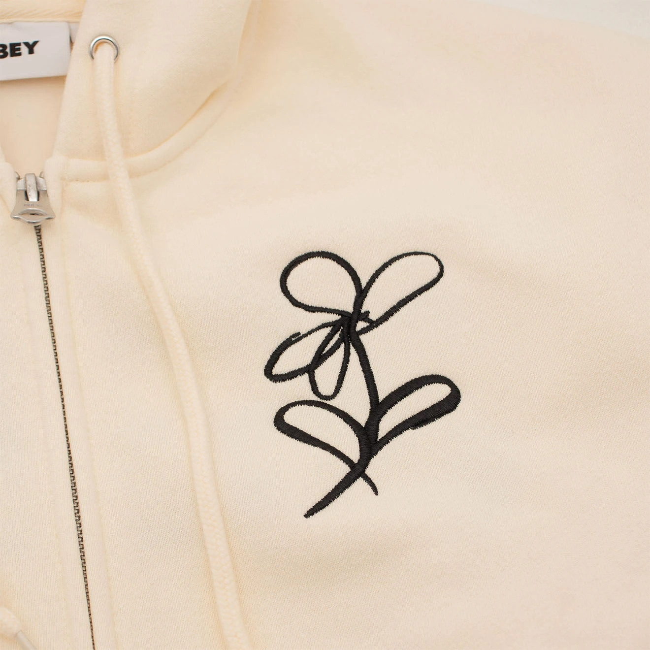 Obey Womens Chalk Writing Zip Hood Unbleached(Obey Womens Chalk Writing Zip Hood Unbleached) 6 Obey Womens Chalk Writing Zip Hood Unbleached(Obey Womens Chalk Writing Zip Hood Unbleached) - Image 4