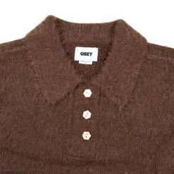 Obey WomensEsme Polo Sweater Chocolate(Obey Womens Esme Polo Sweater Chocolate) -Best Clothing Store ObeyWomensEsmePoloSweaterChocolate2
