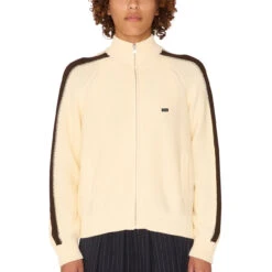 Obey Womens Frankie Track Sweater Dove(Obey Frankie Track Sweater Dove) -Best Clothing Store ObeyWomensFrankieTrackSweaterDove2