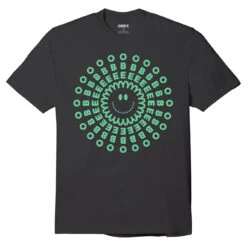 Obey Womens Radiate Obey Tee Pigment Digital Black(Obey Womens Radiate Obey Tee Pigment Digital Black)