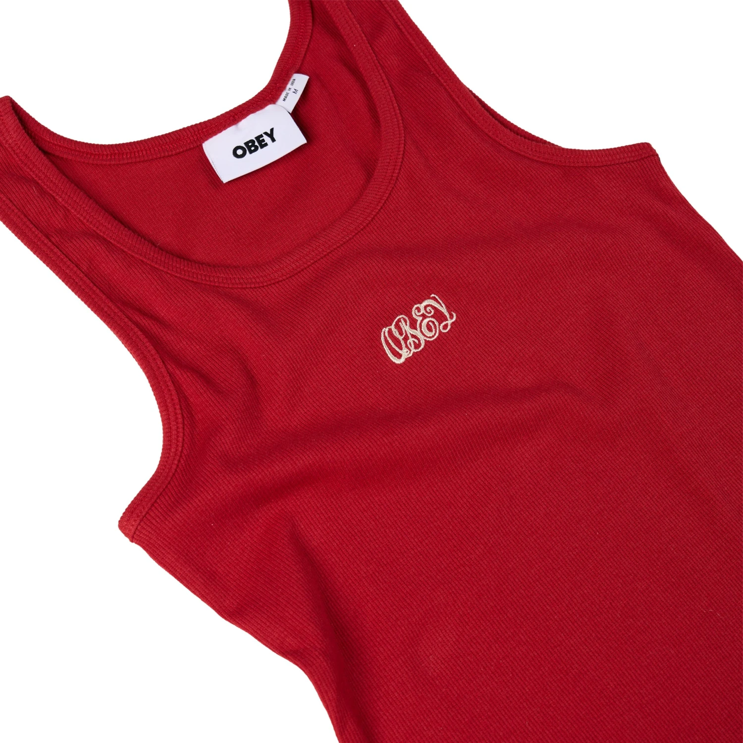Obey Womens Ribbon Rib Tank Red(Obey Ribbon Rib Tank Red) 5 Obey Womens Ribbon Rib Tank Red(Obey Ribbon Rib Tank Red) - Image 3