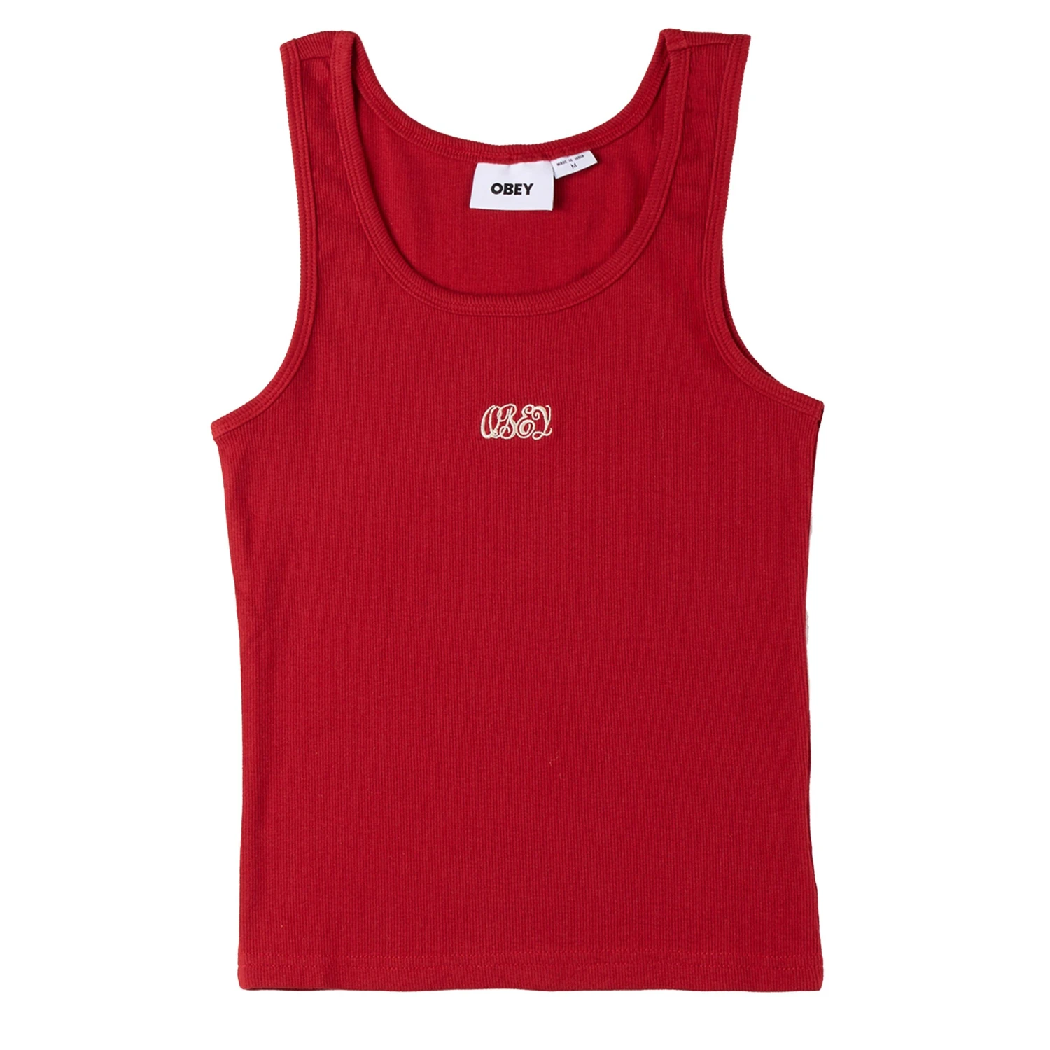 Obey Womens Ribbon Rib Tank Red(Obey Ribbon Rib Tank Red) 3 Obey Womens Ribbon Rib Tank Red(Obey Ribbon Rib Tank Red)