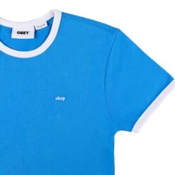 Obey Womens Tyler Ringer S/S Blue(Obey Tyler Ringer S S Blue) -Best Clothing Store ObeyWomensTylerRingerS SBlue 0000 16 04 250609