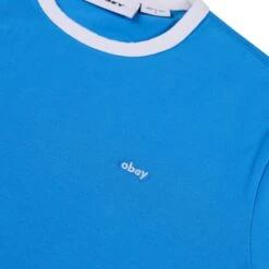 Obey Womens Tyler Ringer S/S Blue(Obey Tyler Ringer S S Blue) -Best Clothing Store ObeyWomensTylerRingerS SBlue 0001 16 04 250607