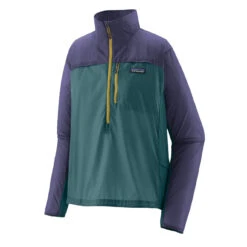 Patagonia Womens Houdini Stash 1/2 Zip Pullover Wetland Blue / Solstice Purple(Patagonia Womens Houdini Stash 1 2 Zip Pullover Wetland Blue Solstice Purple)